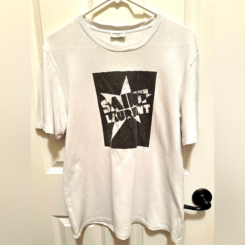 SOLD!!! Saint Laurent logo print oversized t-shirt authentic